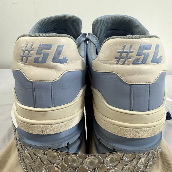 Louis Vuitton LV Trainer Sneakers by Virgil Abloh Baby Blue Size 9 US Authentic - Picture 3 of 10